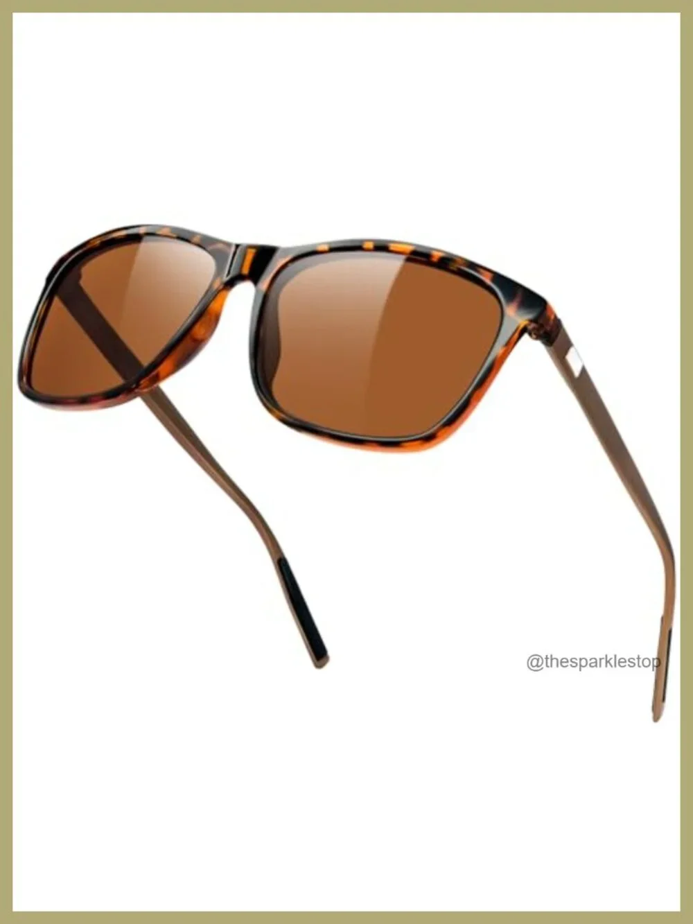 Polarized Sunglasses Classic Square Design UV400 Protection Spring Hinges